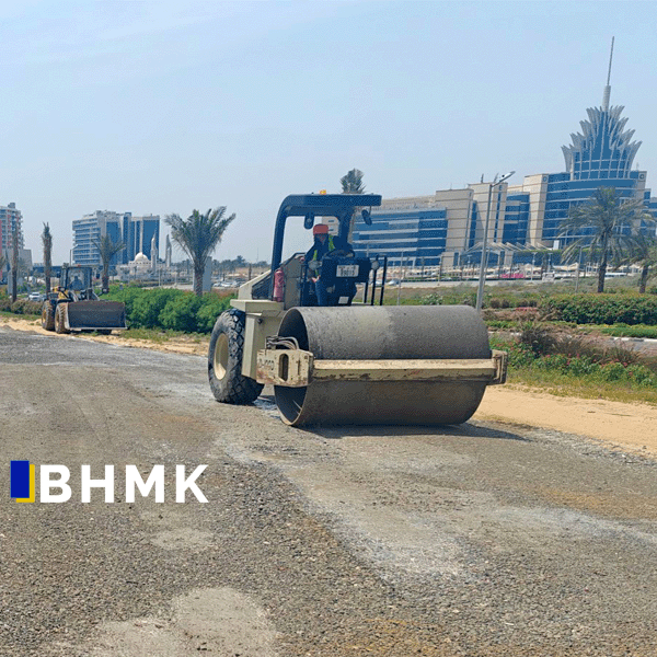 BHMK Compaction Road Base compaction road works earth moving Dubai UAE
