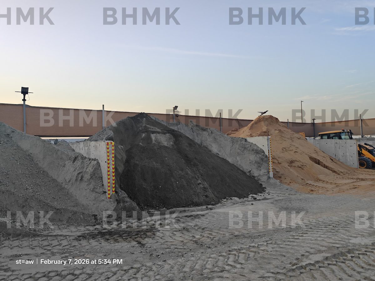BHMK black sand stockpile in Dubai